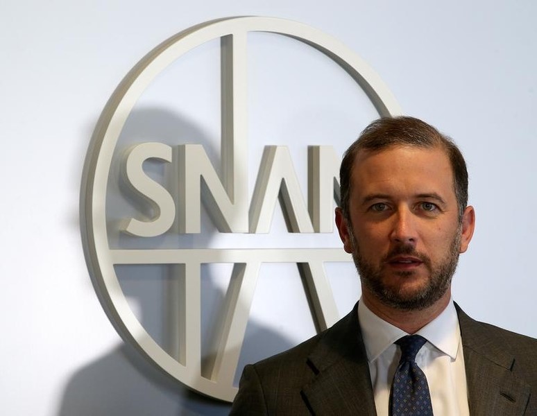 © Reuters. Italian natural gas infrastructure company SNAM new CEO Marco Alvara' pose at the headquater in San Donato Milanese