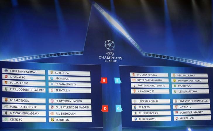 © Reuters. La UEFA, cuestionada por cambios en la Liga de Campeones