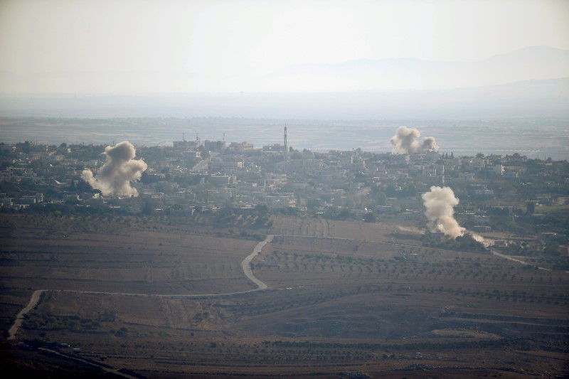 © Reuters. Israel ataca un puesto sirio tras caer un proyectil en su territorio