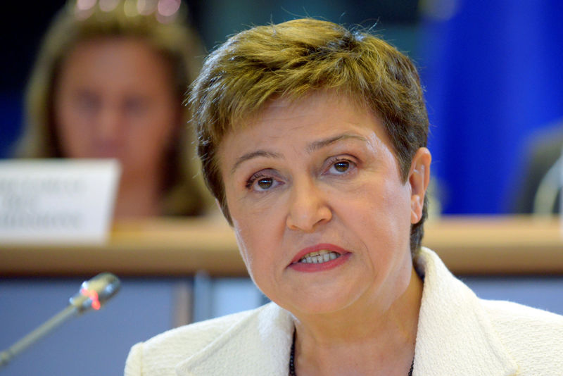 © Reuters. Budget and Human Resources European Commissioner-designate Georgieva of Bulgaria addresses the European Parliament's Committee on Budgets, at the EU Parliament in Brussels