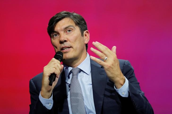 © Reuters. AOL Inc Chief Executive Tim Armstrong speaks at the Viva Technology event in Paris