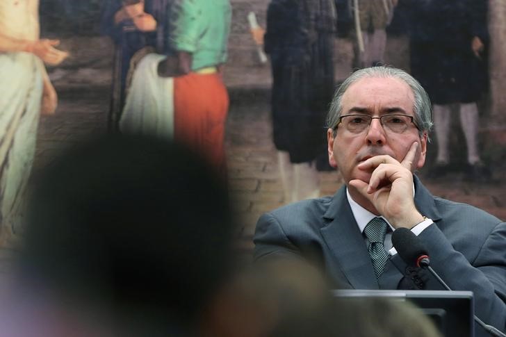 © Reuters. Deputado afastado Eduardo Cunha durante sessão da Comissão de Constituição e Justiça da Câmara dos Deputados