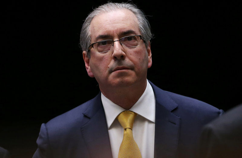 © Reuters. Former speaker of Brazil's Lower House of Congress, Eduardo Cunha attends a session of the House as they debate his impeachment, in Brasilia, Brazil