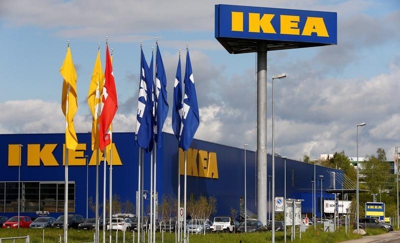 © Reuters. CHIFFRE D'AFFAIRES RECORD POUR IKEA