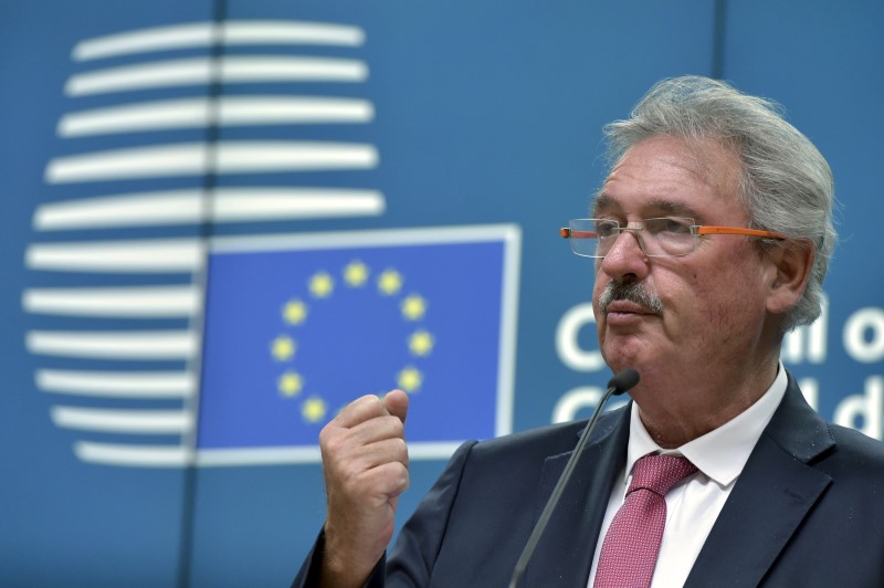 © Reuters. Luxembourg's Foreign Minister Asselborn give a news conference in Brussels