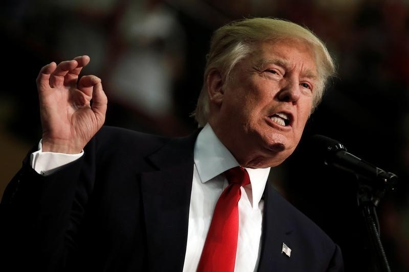 © Reuters. Donald Trump faz discurso durante campanha em Asheville