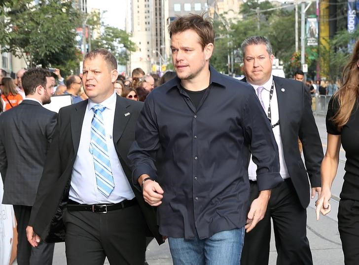 © Reuters. Matt Damon chega para lançamento de "Manchester By The Sea" em Toronto