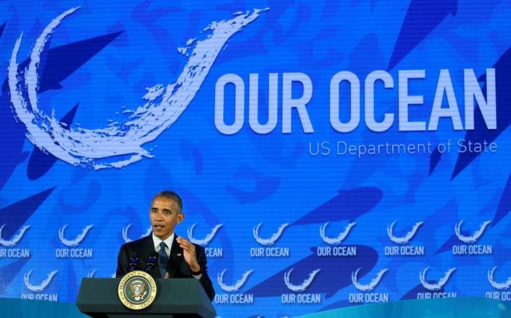 © Reuters. Obama fala em conferência sobre oceano em Washington