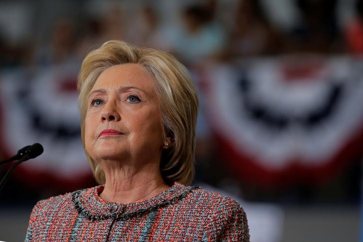 © Reuters. Hillary Clinton durante campanha em Greensboro