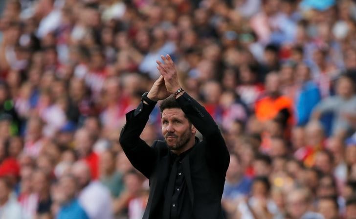 © Reuters. Football Soccer - Spanish Liga Santander - Atletico Madrid v Sporting