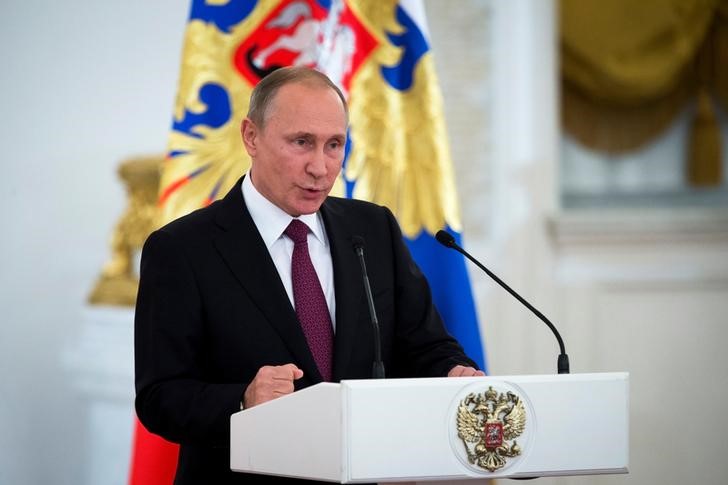 © Reuters. Putin faz discurso em Moscou