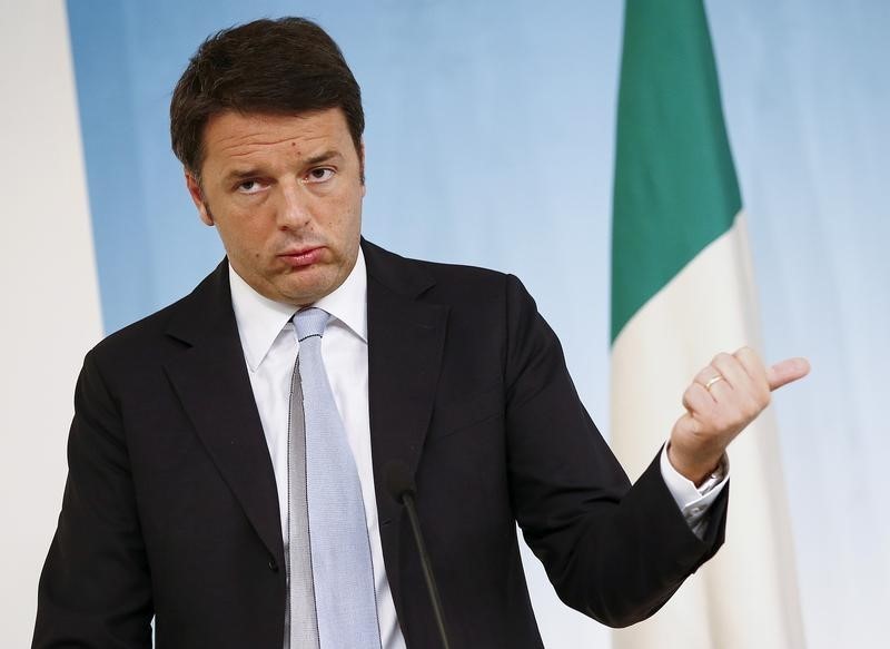 © Reuters. Il premier Matteo Renzi