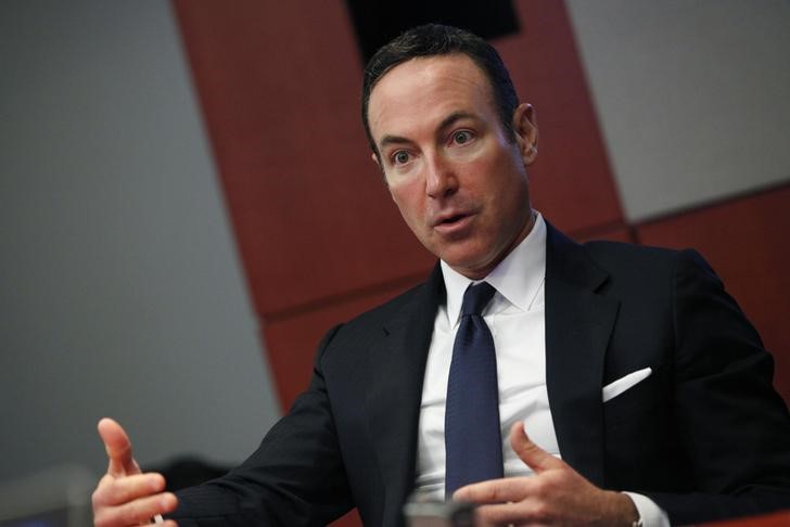 © Reuters. Ader, co-chief executive officer at Owl Spring Asset Management, speaks at the Reuters Global Investment Outlook summit at the Thomson Reuters building in New York