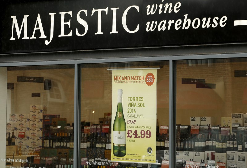 © Reuters. A general view of a Majestic Wine Warehouse in Cheadle Hulme