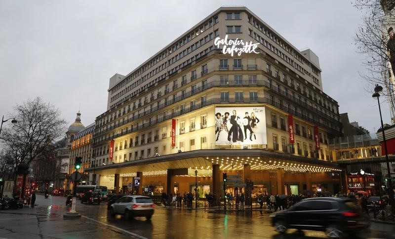 © Reuters. View of the Galeries Lafayette department store in Paris