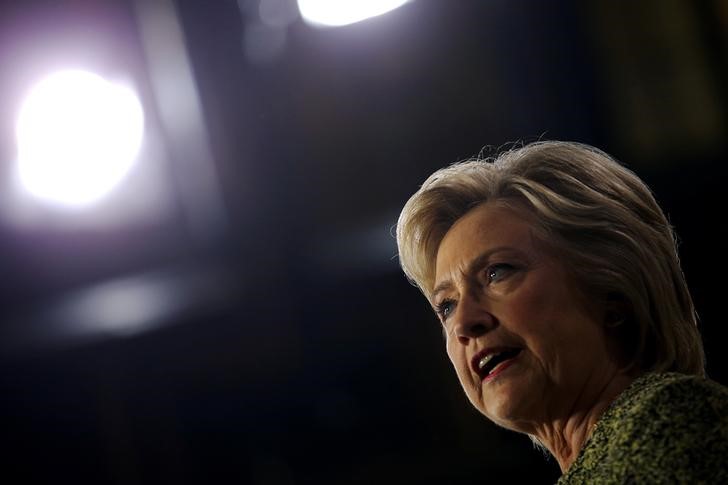 © Reuters. Hillary Clinton durante evento na Filadélfia