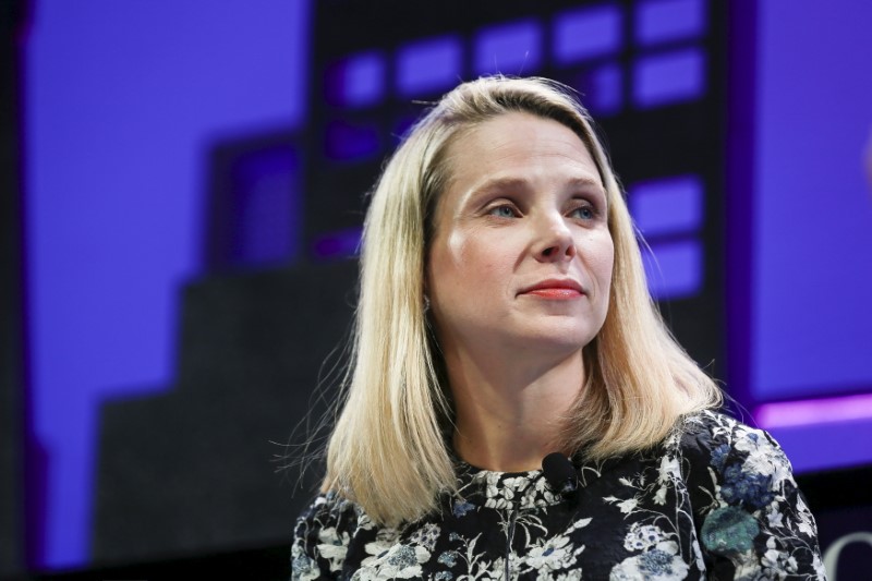 © Reuters. Marissa Mayer, President and CEO of Yahoo, participates in a panel discussion at the 2015 Fortune Global Forum in San Francisco