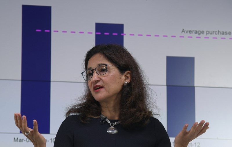 © Reuters. Bank of England Deputy Governor Minouche Shafik delivers a speech at a financial markets event in the City of London, in London, Britain