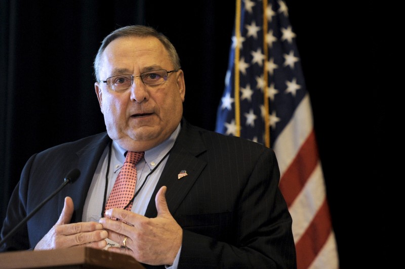 © Reuters. File photo of Maine Governor LePage speaking at the 23rd Annual Energy Trade & Technology Conference in Boston