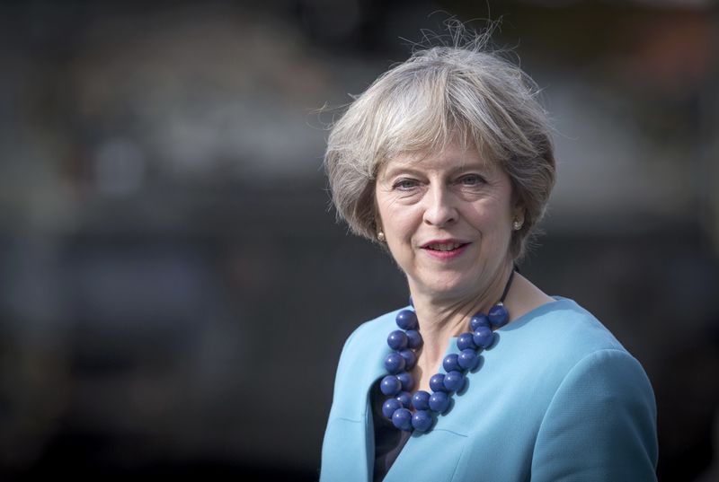 © Reuters. Theresa May Visits A Military Base In Salisbury