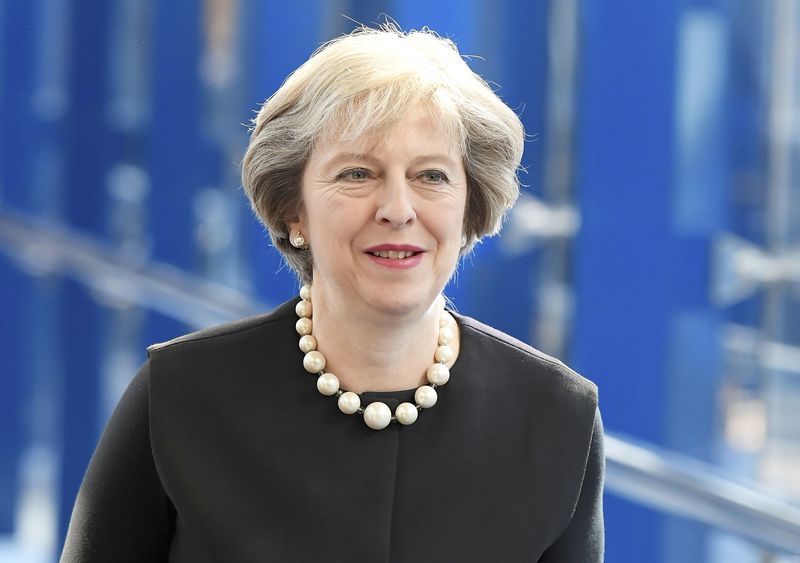 © Reuters. Britain's Prime Minister Theresa May arrives at the annual Conservative Party Conference in Birmingham