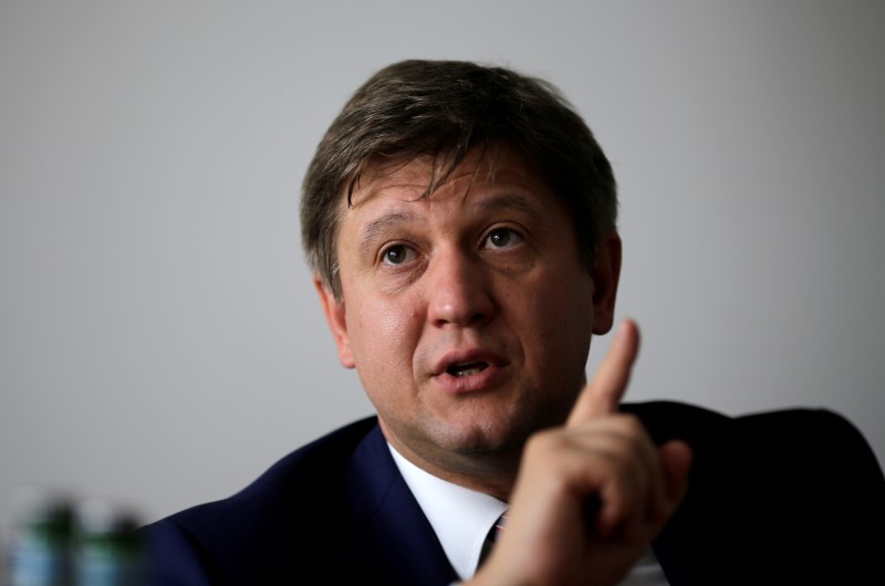 © Reuters. Ukrainian Finance Minister Oleksandr Danylyuk during interview with Reuters in Berlin