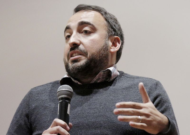 © Reuters. Alex Stamos, Chief Security Officer for Facebook, speaks at the NYU Center for Cyber Security in New York