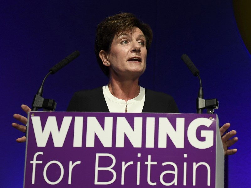 © Reuters. Diane James durante evento do UKIP em Bournemouth