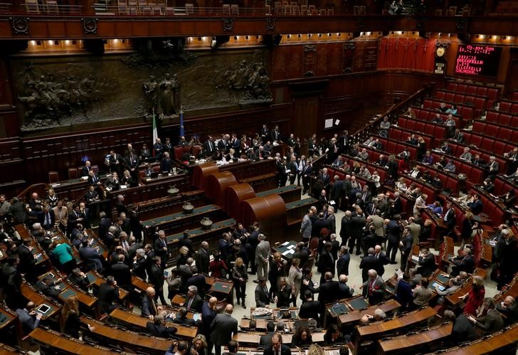 © Reuters. Una panoramica della Camera dei deputati