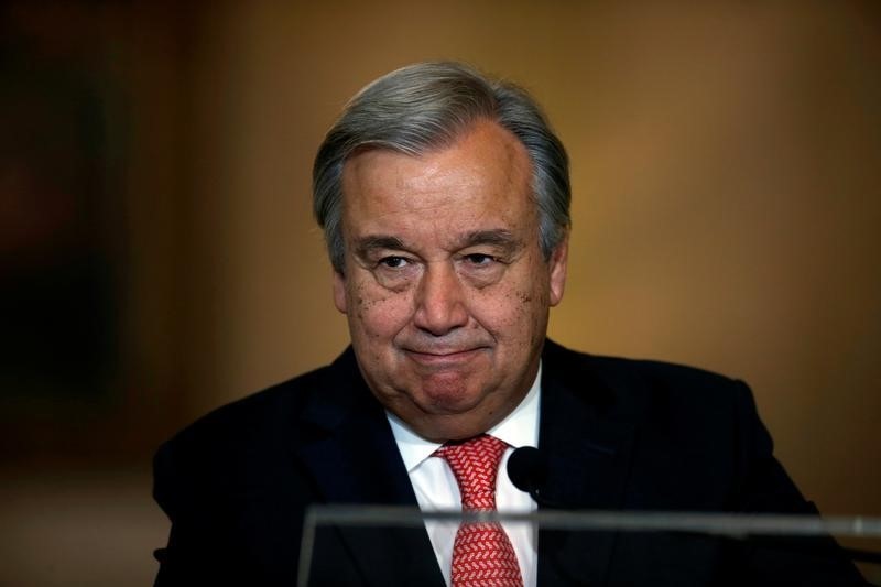 © Reuters. مرشح لمنصب أمين عام الأمم المتحدة يتعهد بمواجهة التحديات العالمية