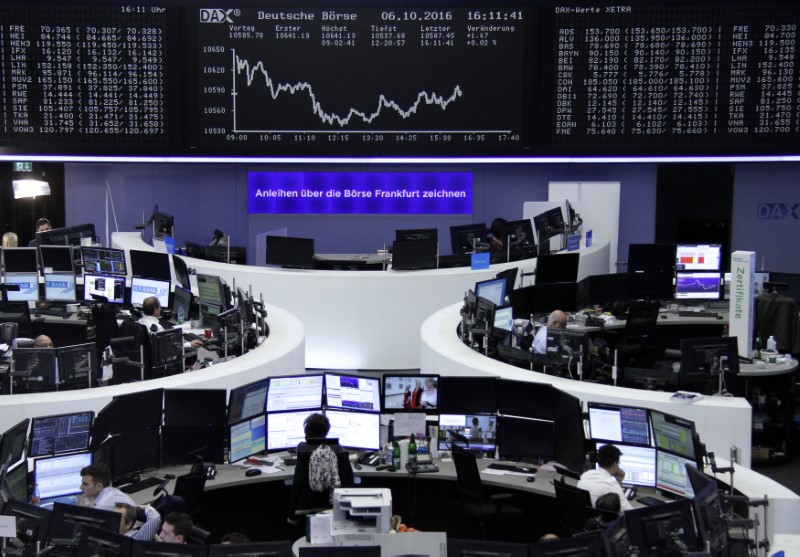 © Reuters. أسهم أوروبا تتراجع مع هبوط إيزي جيت والبنوك تحقق أداء أفضل