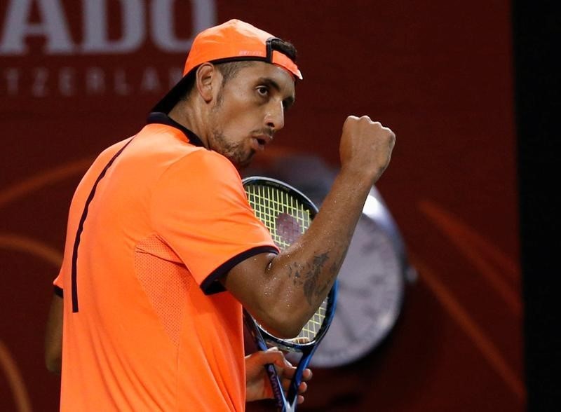 © Reuters. كيريوس يحافظ على هدوئه لينال لقب بطولة اليابان المفتوحة للتنس