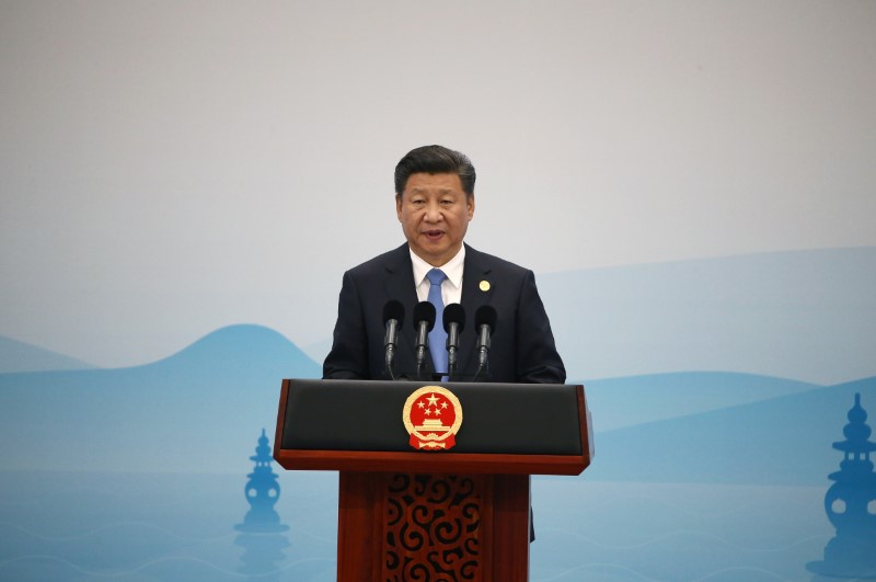 © Reuters. China's President Xi Jinping speaks at a news conference after the closing of G20 Summit in Hangzhou