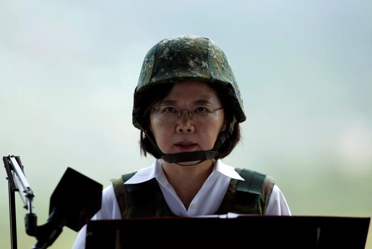 © Reuters. رئيسة تايوان تدعو الصين إلى إجراء محادثات مع تايوان