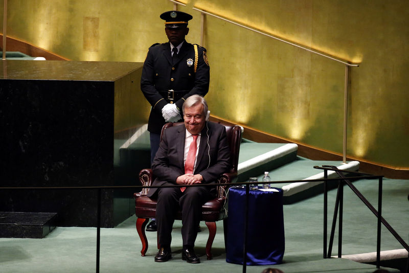 © Reuters. ANTONIO GUTERRES NOUVEAU SÉCRETAIRE GÉNÉRAL DE L'ONU