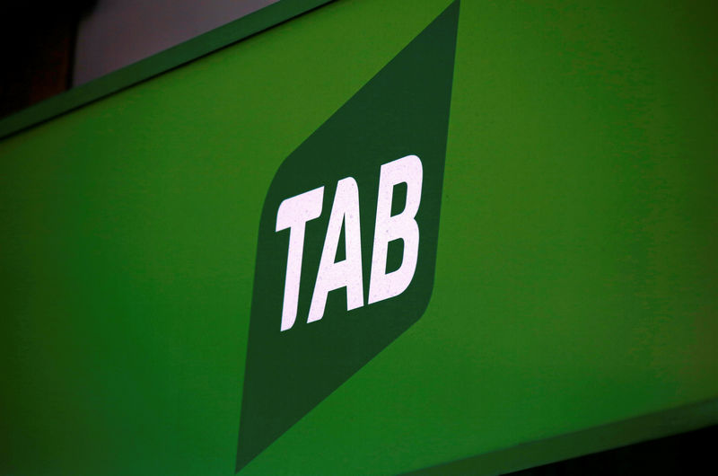 © Reuters. The logo for Australian gambling company Tabcorp Holdings Ltd (TAB) is displayed outside a TAB branch in central Sydney, Australia