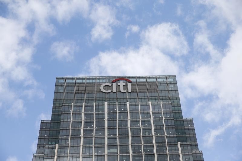 © Reuters. A Citigroup office is seen at Canary Wharf  in London