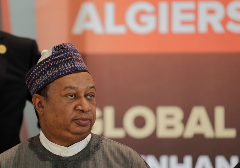 © Reuters. Mohammed Sanusi Barkindo, Secretary General of Opec attends the 15th International Energy Forum Ministerial (IEF15) in Algiers