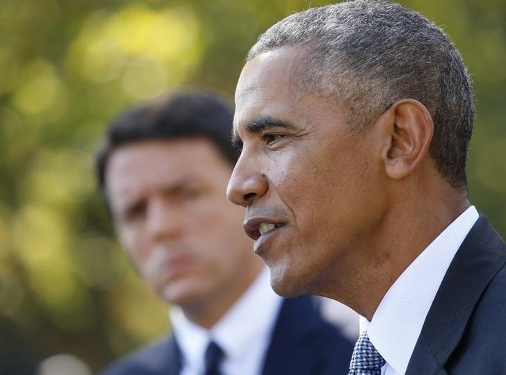 © Reuters. Obama concede entrevista com Renzi na Casa Branca