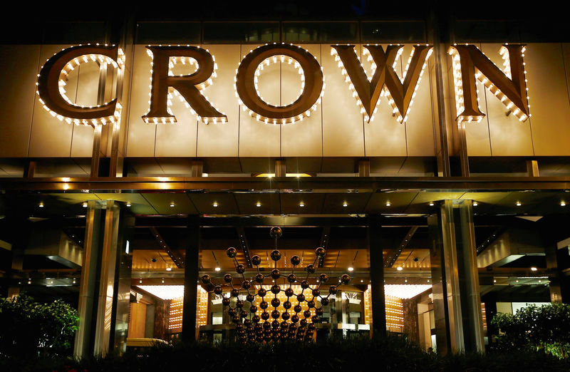 © Reuters. The Crown Casino complex is pictured in Melbourne