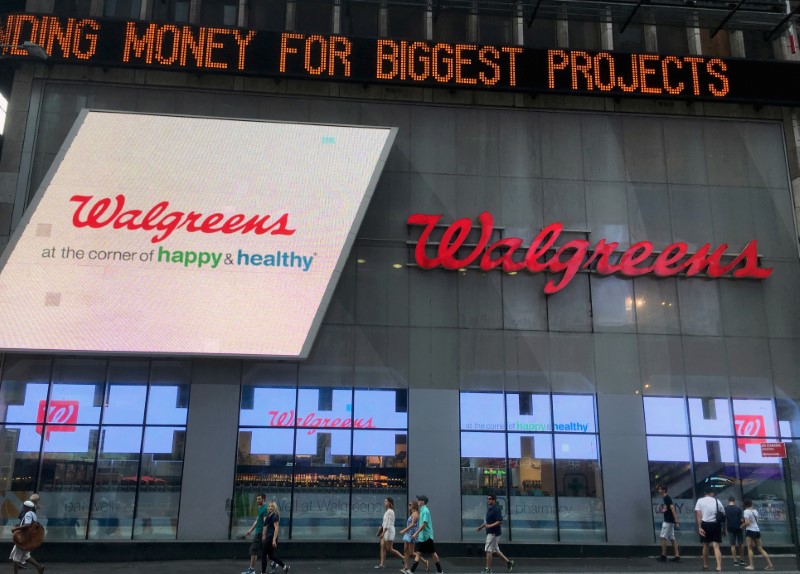 © Reuters. The Walgreens store in Times Square seen in New York