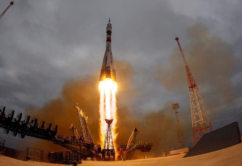 © Reuters. تلفزيون ناسا: مركبة روسية تلتحم بمحطة الفضاء الدولية