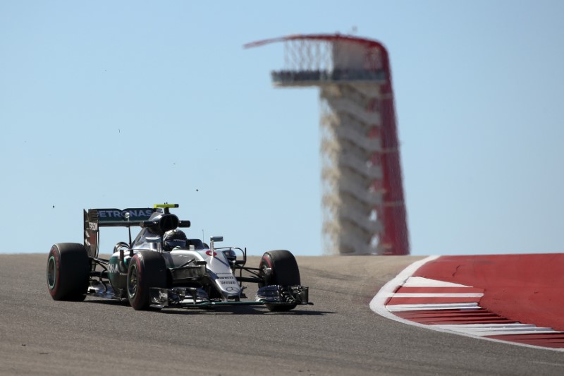 © Reuters. Rosberg es el más rápido en los libres para el GP de EEUU