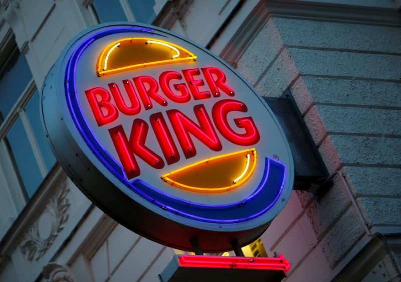 © Reuters. The logo of Burger King is seen outside a shop in Vienna