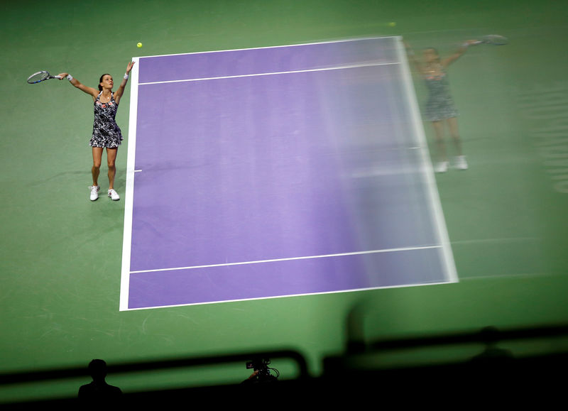 © Reuters. Tennis - Singapore WTA Finals Round Robin Singles - National Indoor Stadium, Singapore