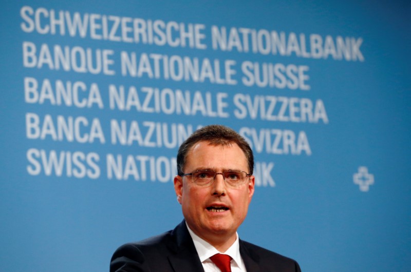 © Reuters. SNB Chairman Jordan attends a news conference in Bern