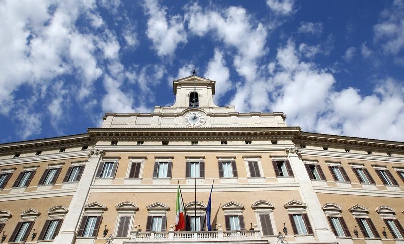 © Reuters. Palazzo Montecitorio, sede della Camera dei deputati