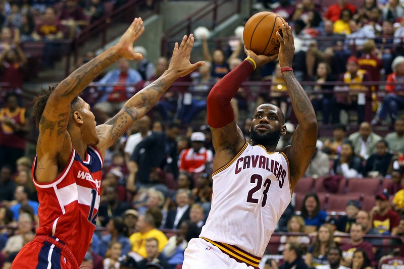 © Reuters. NBA: Preseason-Washington Wizards at Cleveland Cavaliers