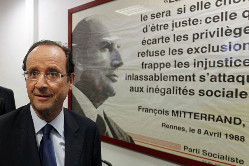 © Reuters. File photo of Hollande, Socialist deputy and candidate for the 2011 French Socialist Party presidential primary, seen during a visit in Rennes