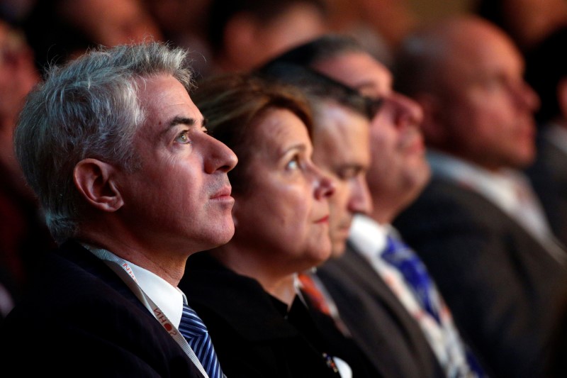 © Reuters. William Ackman, founder and CEO of hedge fund Pershing Square Capital Management, attends the Sohn Investment Conference in New York